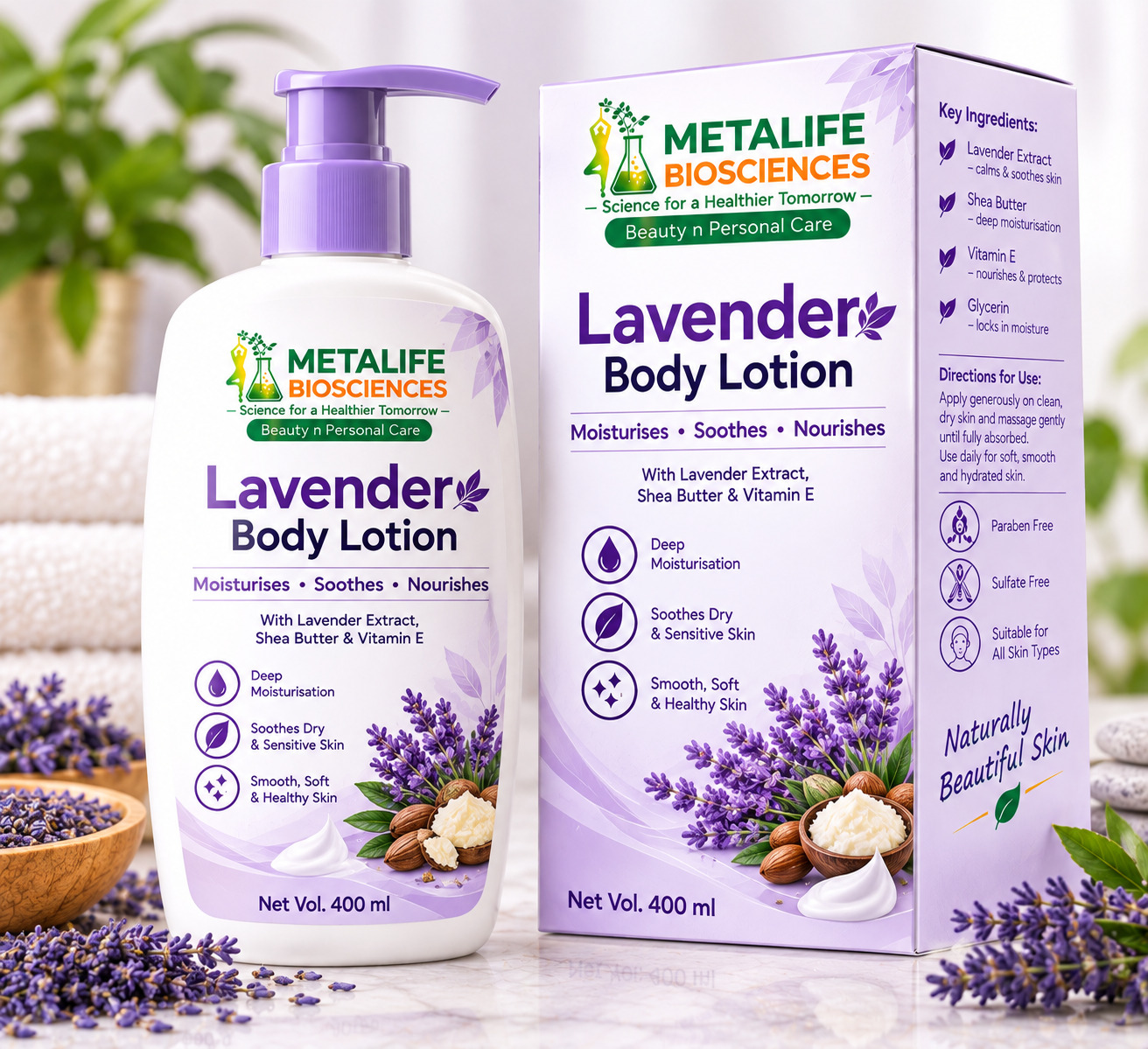 Metalife Lavender Body Lotion 400 ml